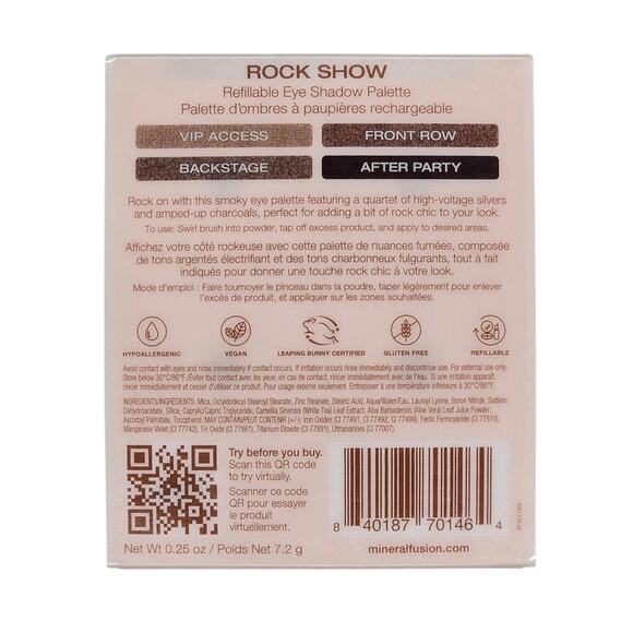 NEW Mineral Fusion Rock Show Eyeshadow Palette - Refillable - Picture 2 of 5